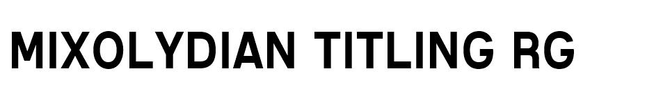 Mixolydian Titling  font